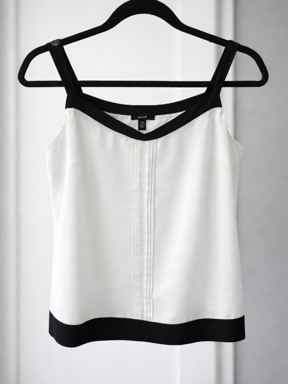MEXX Black & White Lined Contrast Trim Top XS/S